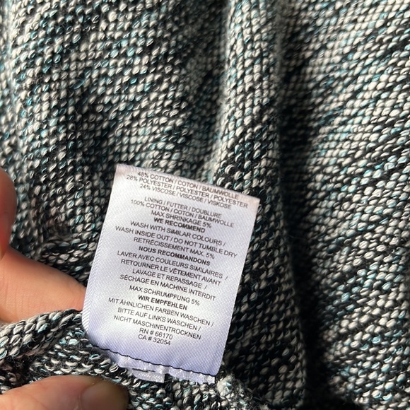 Anthropologie ganni tweed dress blue grey mock neck sleeveless - Picture 13 of 13